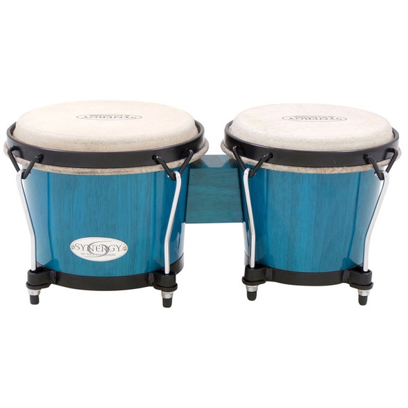 Toca Synergy Wood Bongos, Bahama Blue Toca Synergy Wood Bongos, Bahama Blue