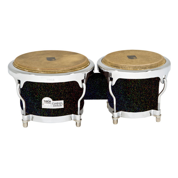 Toca 4600-BKS Custom Deluxe Bongos, Black Sparkle Toca 4600-BKS Custom Deluxe Bongos, Black Sparkle
