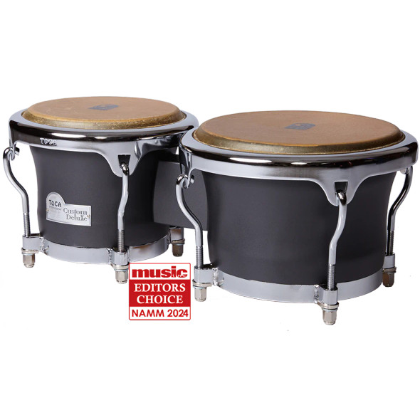Toca Custom Deluxe Wood Bongos - Matte Grey 4600-MG Toca Custom Deluxe Wood Bongos - Matte Grey 4600-MG