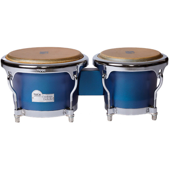 Toca Custom Deluxe Wood Bongos - Matte Blue 4600-MB Toca Custom Deluxe Wood Bongos - Matte Blue 4600-MB