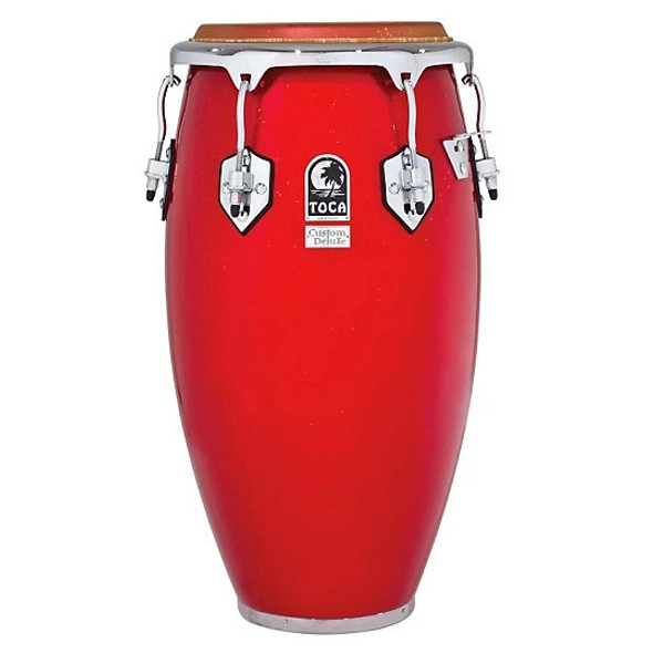 Toca 4611FR Custom Deluxe Fiberglass 11" Quinto Drum - Red Sparkle Toca 4611FR Custom Deluxe Fiberglass 11" Quinto Drum - Red Sparkle