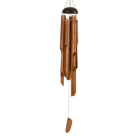 B-STOCK - Handmade Wind Chimes with Large Bamboo Tubes, Wooden Deep Tone 53 inch B-STOCK - Handmade Wind Chimes with Large Bamboo Tubes, Wooden Deep Tone 53 inch