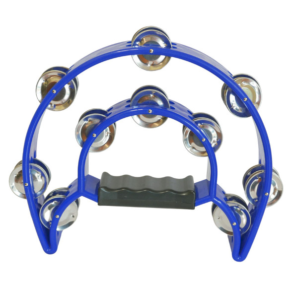 X8 Drums Deluxe Crescent Tambourine, Blue X8 Drums Deluxe Crescent Tambourine, Blue