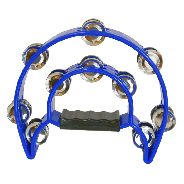 X8 Drums Deluxe Crescent Tambourine, Blue X8 Drums Deluxe Crescent Tambourine, Blue