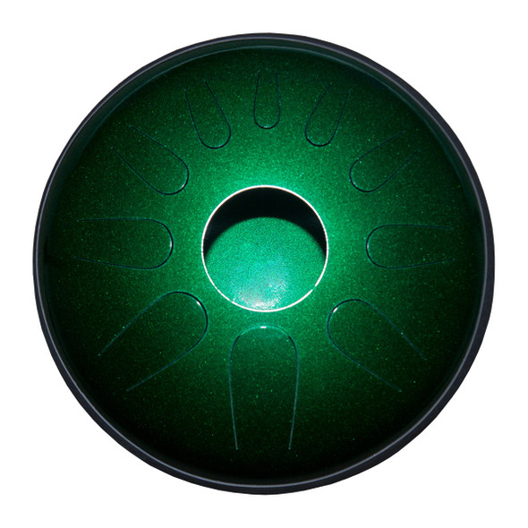 Idiopan Domina Pro 12-Inch 12-Note Tunable Steel Tongue Drum - Emerald Green Idiopan Domina Pro 12-Inch 12-Note Tunable Steel Tongue Drum - Emerald Green