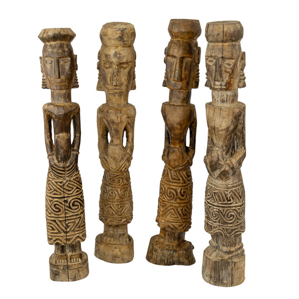 Primitive African Tribal Village Woman Statue, 24 Inches Tall *Blemished, Sold Separately Primitive African Tribal Village Woman Statue, 24 Inches Tall *Blemished, Sold Separately
