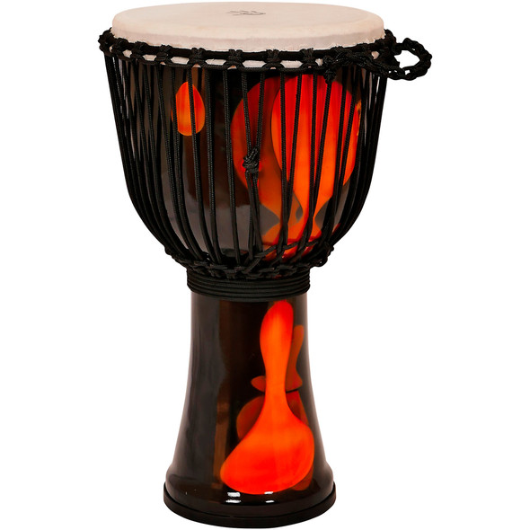 Lava Lamp Djembe, Orange, 10" Head x 18" Tall Lava Lamp Djembe, Orange, 10" Head x 18" Tall