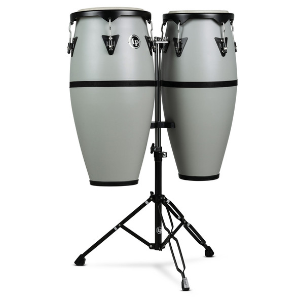 LP Discovery Series Conga Set With Stand, Slate Grey LP Discovery Series Conga Set With Stand, Slate Grey