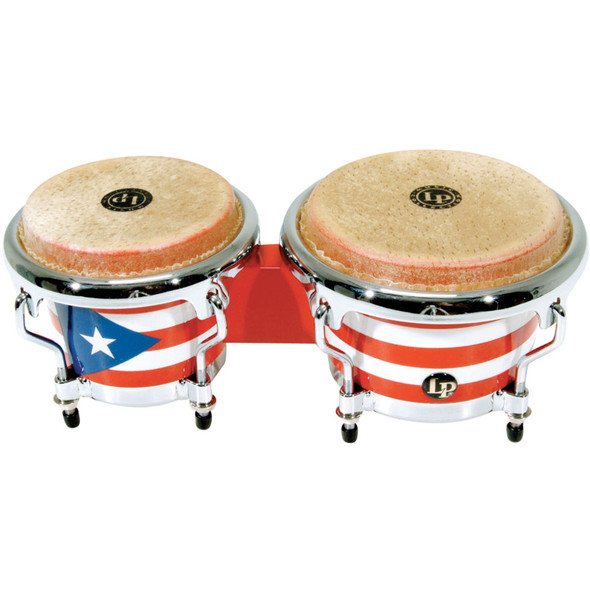 LP Puerto Rican Flag Mini Wood Bongos LP Puerto Rican Flag Mini Wood Bongos