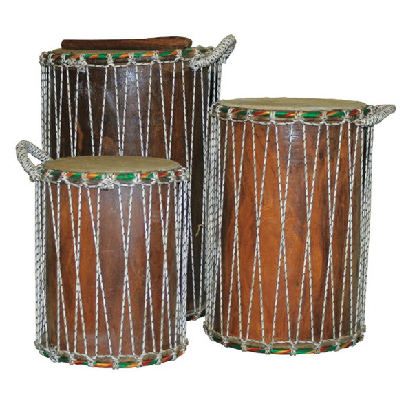 Senegal Dundun Drum - Set Of 3 Senegal Dundun Drum - Set Of 3