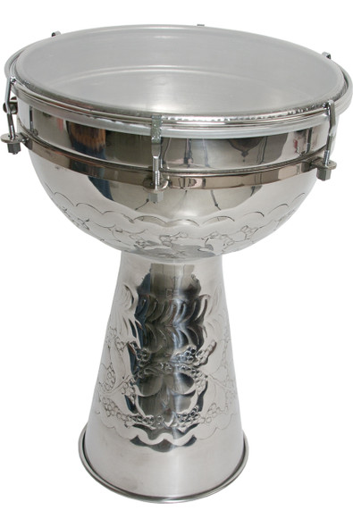 Mid-East Metal Doumbek w/ Synthetic Head 10"x15" Mid-East Metal Doumbek w/ Synthetic Head 10"x15"