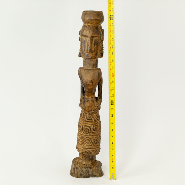 Primitive African Tribal Village Woman Statue, 24 Inches Tall *Blemished, Sold Separately Primitive African Tribal Village Woman Statue, 24 Inches Tall *Blemished, Sold Separately