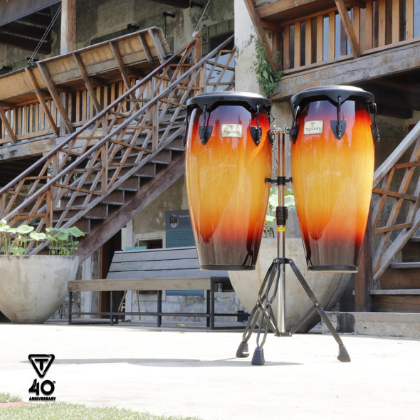 Tycoon Supremo Sunburst Series Congas, 11" & 12" w/ Stand Tycoon Supremo Sunburst Series Congas, 11" & 12" w/ Stand
