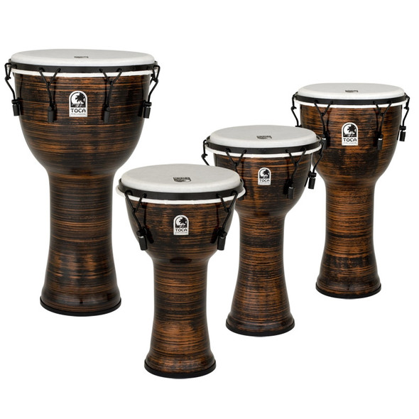 Toca Freestyle 10 in. Spun Copper Mechanically-Tuned Djembe Toca Freestyle 10 in. Spun Copper Mechanically-Tuned Djembe