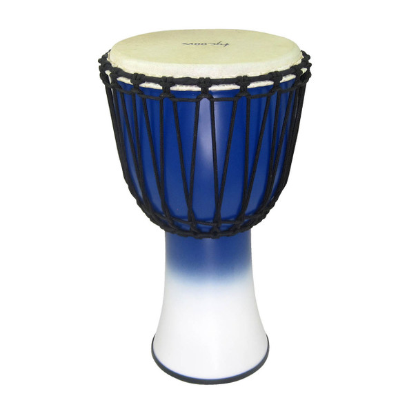 Tycoon 10 in. Fiberglass Djembe Rope Tuned Blue & White Finish Tycoon 10 in. Fiberglass Djembe Rope Tuned Blue & White Finish
