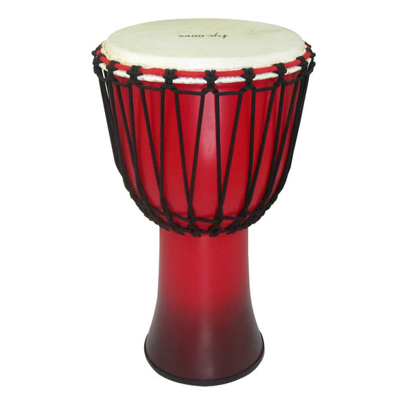 Tycoon 10" Fiberglass Djembe Rope Tuned Black & Red Finish Tycoon 10" Fiberglass Djembe Rope Tuned Black & Red Finish