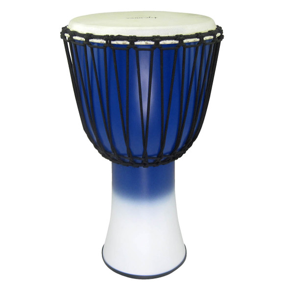 Tycoon 12" Fiberglass Djembe Rope Tuned Blue & White Finish Tycoon 12" Fiberglass Djembe Rope Tuned Blue & White Finish