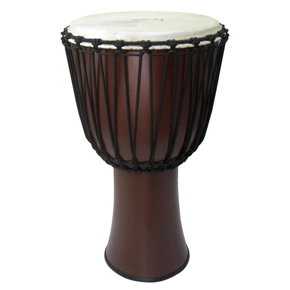 Tycoon 12" Fiberglass Djembe Rope Tuned Dark Brown Finish Tycoon 12" Fiberglass Djembe Rope Tuned Dark Brown Finish