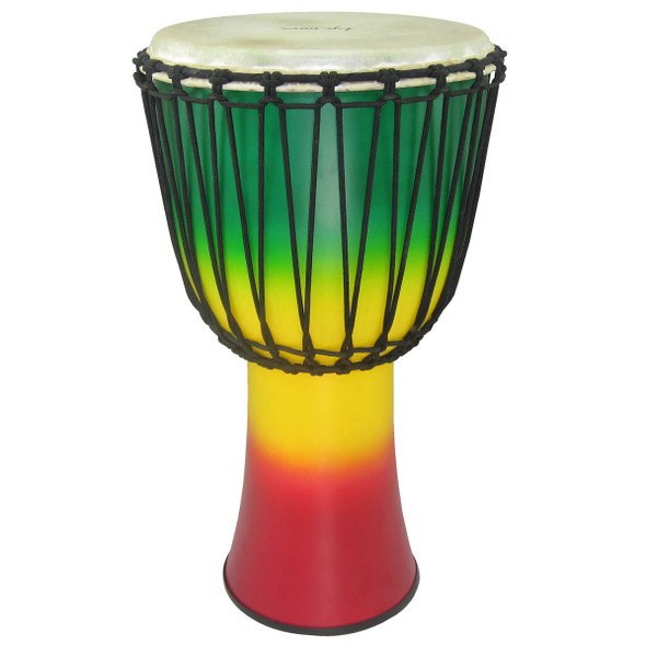 Tycoon 12" Fiberglass Djembe Rope Tuned Jamaican Finish Tycoon 12" Fiberglass Djembe Rope Tuned Jamaican Finish