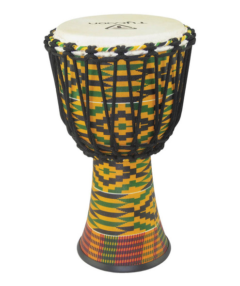 Tycoon Percussion TFAJ-8 K Fiberglass Djembe Rope Tuned Kente Finish, 8" Tycoon Percussion TFAJ-8 K Fiberglass Djembe Rope Tuned Kente Finish, 8"