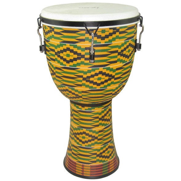 Tycoon 10" Fiberglass Djembe, Key-Tuned Kente Finish Tycoon 10" Fiberglass Djembe, Key-Tuned Kente Finish