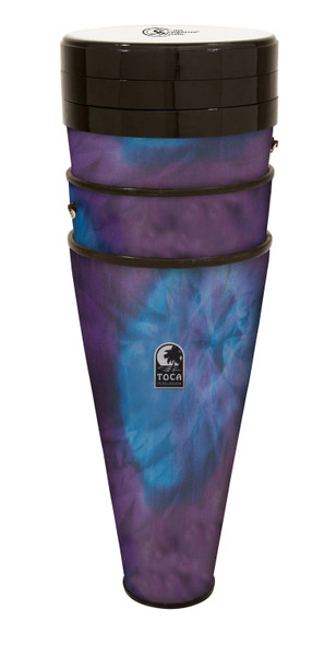 Toca TSSNA-3PCWP-FP Sympatico‚ Nesting Ashiko Set of 3 - 12" Head, Woodstock Purple, Pretuned Fiberskin Heads