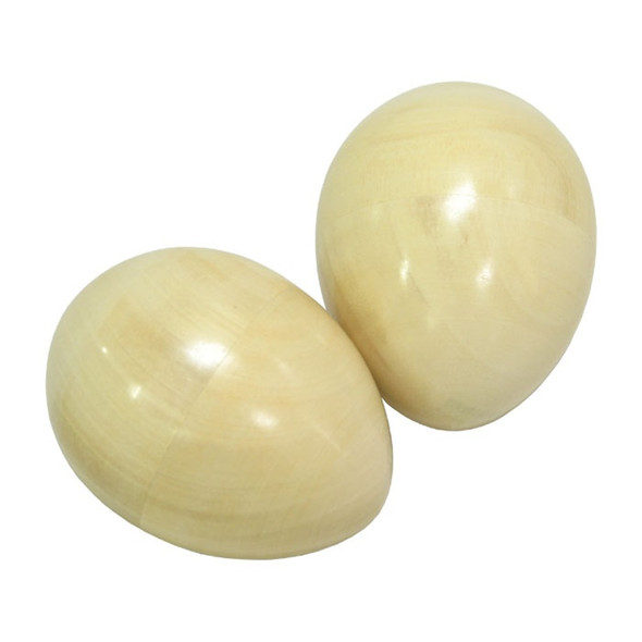 Natural Wooden Egg Shakers, Pair Natural Wooden Egg Shakers, Pair