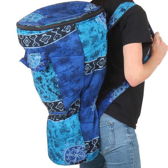 XL Djembe Drum Backpack, Blue Celestial Design (For 12x24 Djembes)