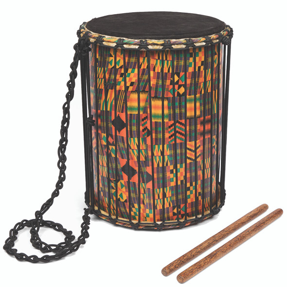 X8 Drums Dundun - Kente Cloth, Dundunba (Large) X8 Drums Dundun - Kente Cloth, Dundunba (Large)