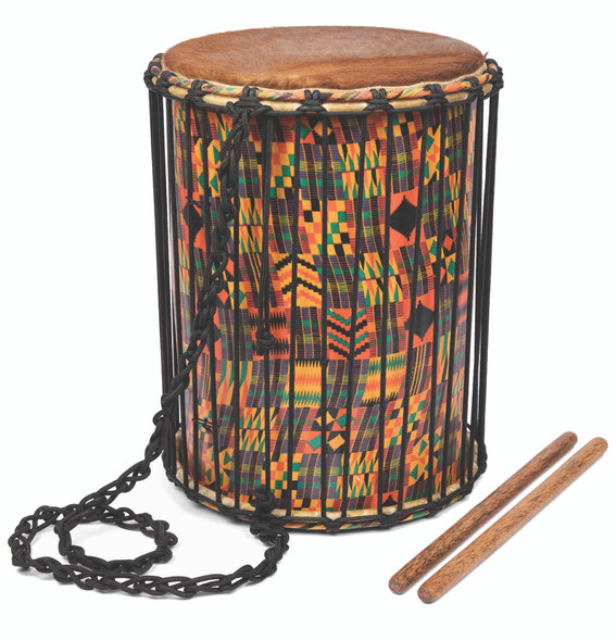 X8 Drums Dundun - Kente Cloth, Dundunba (Large) X8 Drums Dundun - Kente Cloth, Dundunba (Large)