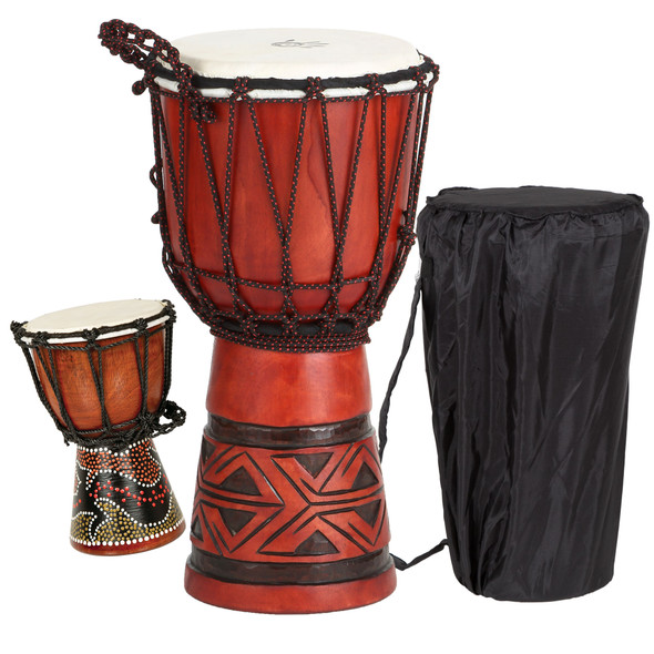 X8 Celtic Labyrinth Backpacker Djembe Drum with FREE Mini Djembe & Tote Bag X8 Celtic Labyrinth Backpacker Djembe Drum with FREE Mini Djembe & Tote Bag
