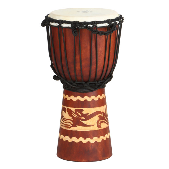 Kalimantan Djembe with Tattoo Gryphon, 19-20" Tall x 9-10" Head Kalimantan Djembe with Tattoo Gryphon, 19-20" Tall x 9-10" Head