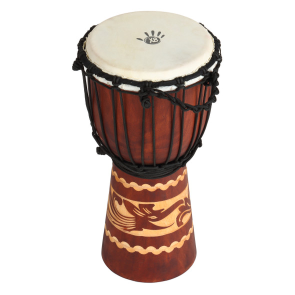 Kalimantan Djembe with Tattoo Gryphon, 19-20" Tall x 9-10" Head Kalimantan Djembe with Tattoo Gryphon, 19-20" Tall x 9-10" Head