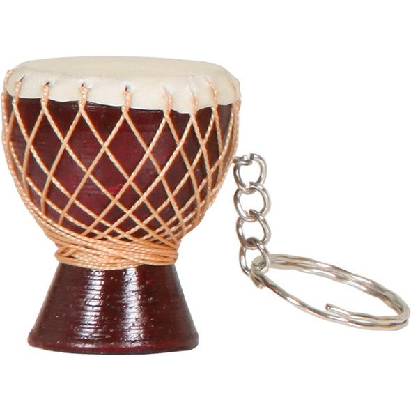 Djembe Keychain, Brown Djembe Keychain, Brown