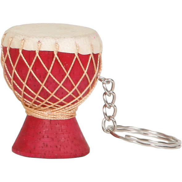 Djembe Keychain, Red Djembe Keychain, Red