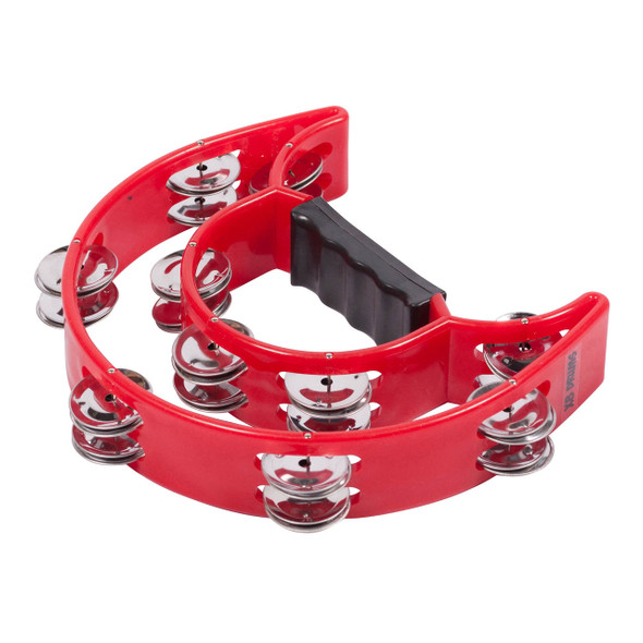 X8 Drums Deluxe Crescent Tambourine, Red X8 Drums Deluxe Crescent Tambourine, Red