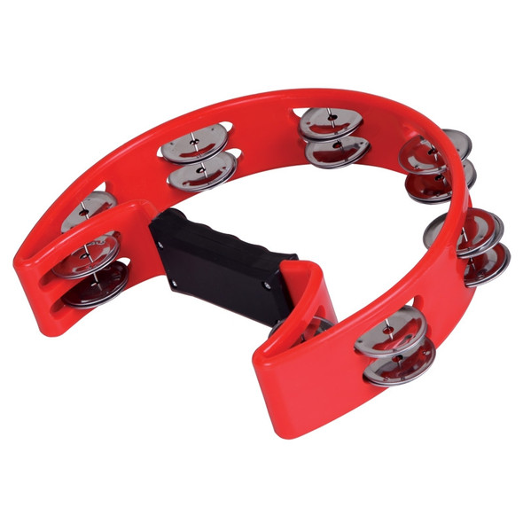 X8 Drums Crescent Tambourine, Red X8 Drums Crescent Tambourine, Red