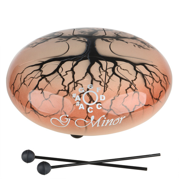 X8 Drums 8 Note G Minor Tongue Drum, Wisdom Tree X8 Drums 8 Note G Minor Tongue Drum, Wisdom Tree