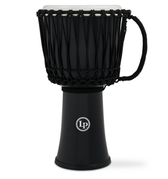 LP 10 in. Rope Tuned Circle Djembe with Perfect-Pitch Head, Black LP 10 in. Rope Tuned Circle Djembe with Perfect-Pitch Head, Black