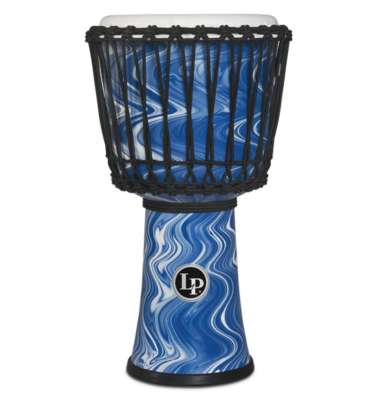 LP 10 in. Rope Tuned Circle Djembe with Perfect-Pitch Head, Blue Marble LP 10 in. Rope Tuned Circle Djembe with Perfect-Pitch Head, Blue Marble