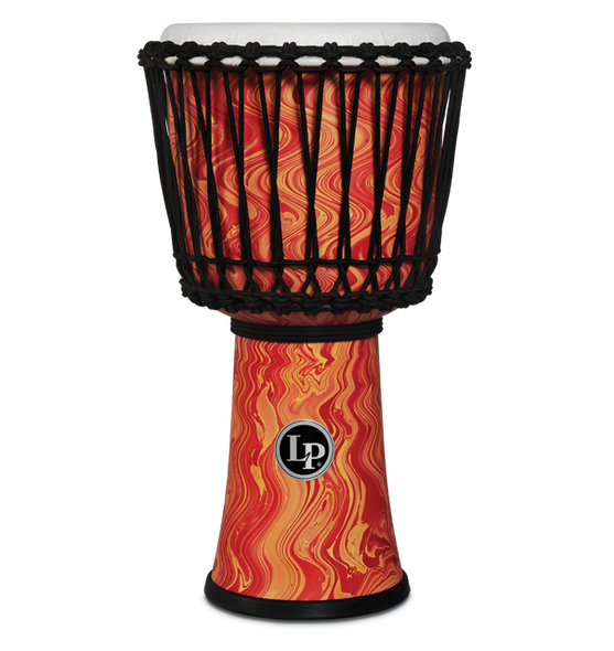 LP 10 in. Rope Tuned Circle Djembe with Perfect-Pitch Head, Orange Marble LP 10 in. Rope Tuned Circle Djembe with Perfect-Pitch Head, Orange Marble