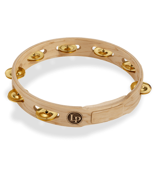 LP Accent 10" Single Row Wood Tambourine With Brass Jingles (LP381-B) LP Accent 10" Single Row Wood Tambourine With Brass Jingles (LP381-B)