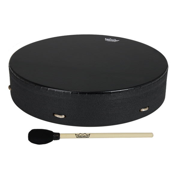 Remo Buffalo Drum 16-by-3.5-Inch - Black Earth Remo Buffalo Drum 16-by-3.5-Inch - Black Earth